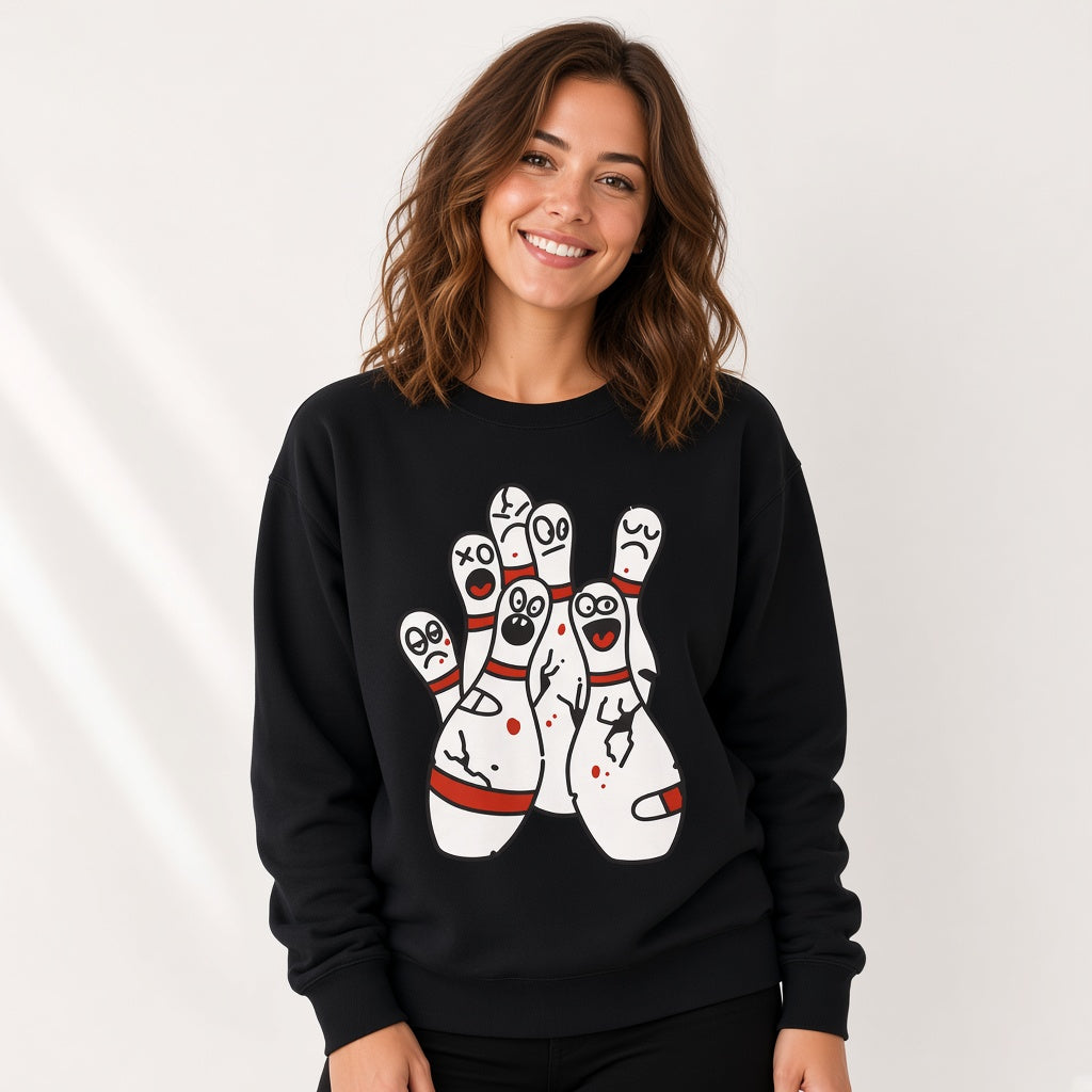 Fun bowling pins sweatshirt, graphic shirts, unisex tshirt, printed sweatshirt