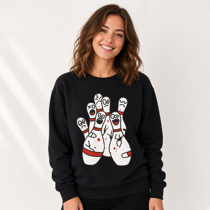 Fun bowling pins sweatshirt, graphic shirts, unisex tshirt, printed sweatshirt