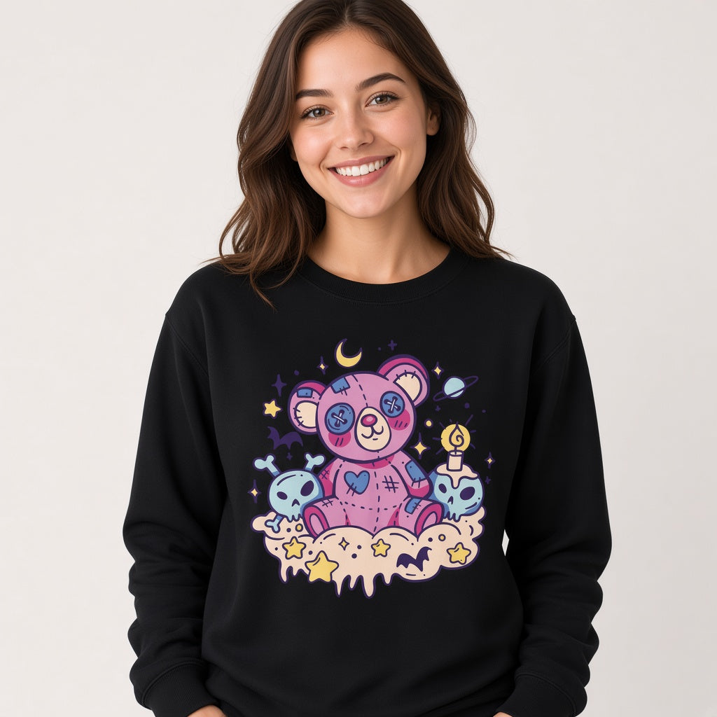 sweatshirt Kawaii goth teddybear