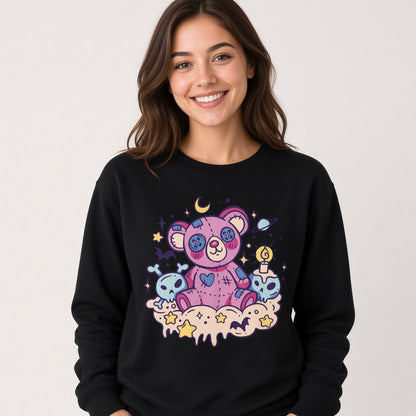 sweatshirt Kawaii goth teddybear