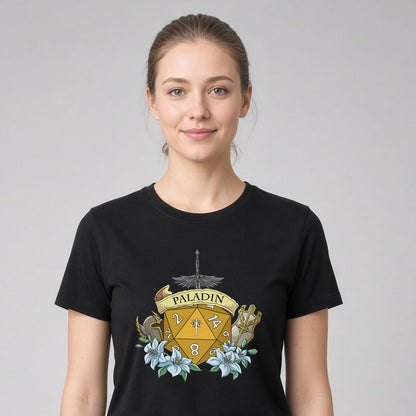 Paladin Dice Crest T-Shirt for D&D Players
