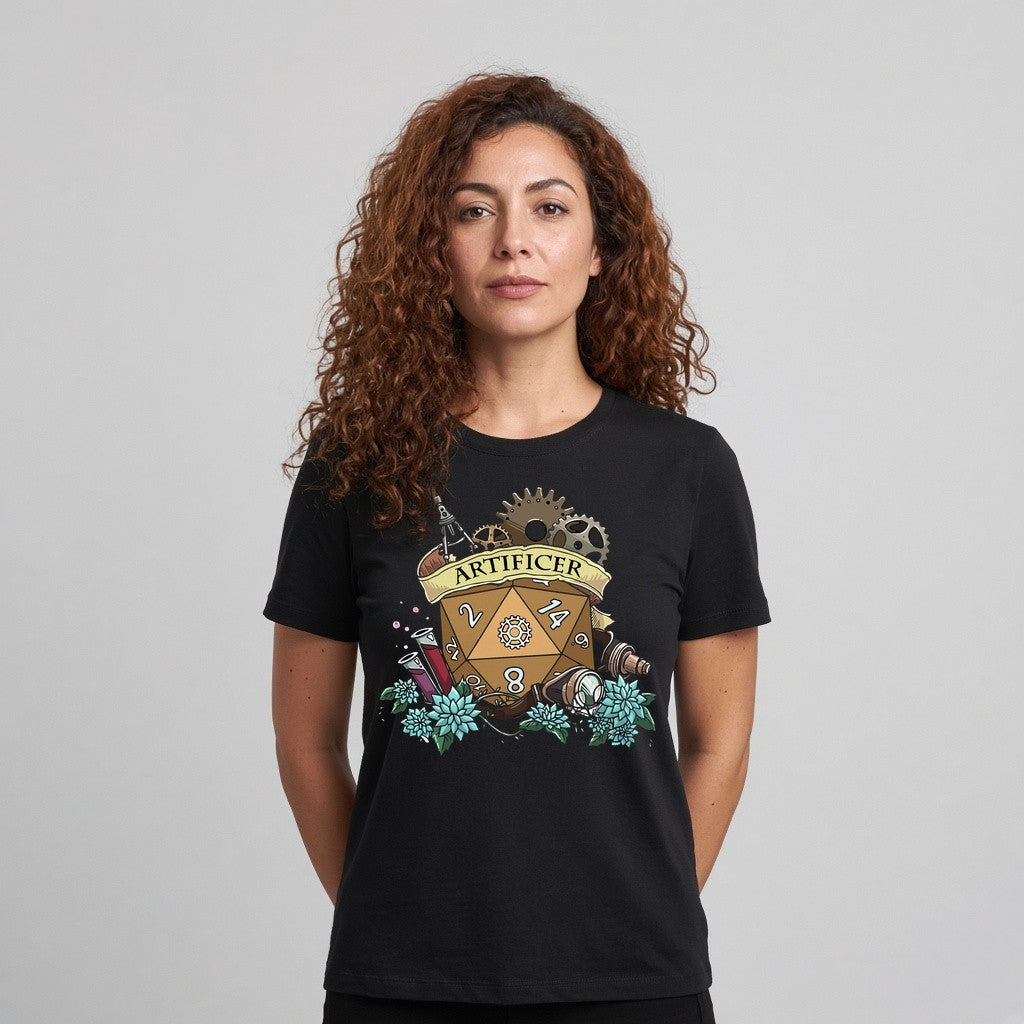 Artificer Dice Crest T-Shirt for D&D Players