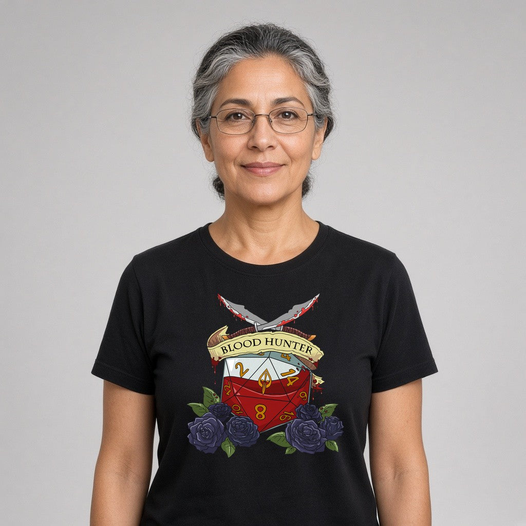 Blood Hunter Dice Crest T-Shirt for D&D Players