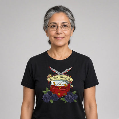 Blood Hunter Dice Crest T-Shirt for D&D Players