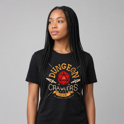 Dungeon Crawlers Club T-Shirt for D&D Players