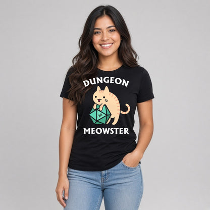 Dungeon Meowster Cat T-Shirt for D&D Players