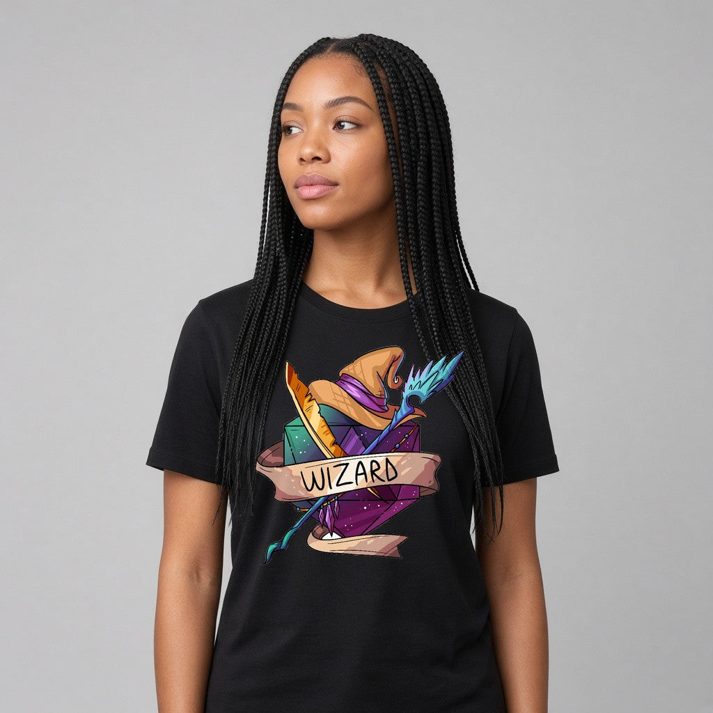 Wizard Hat and Wand T-Shirt for D&D Players
