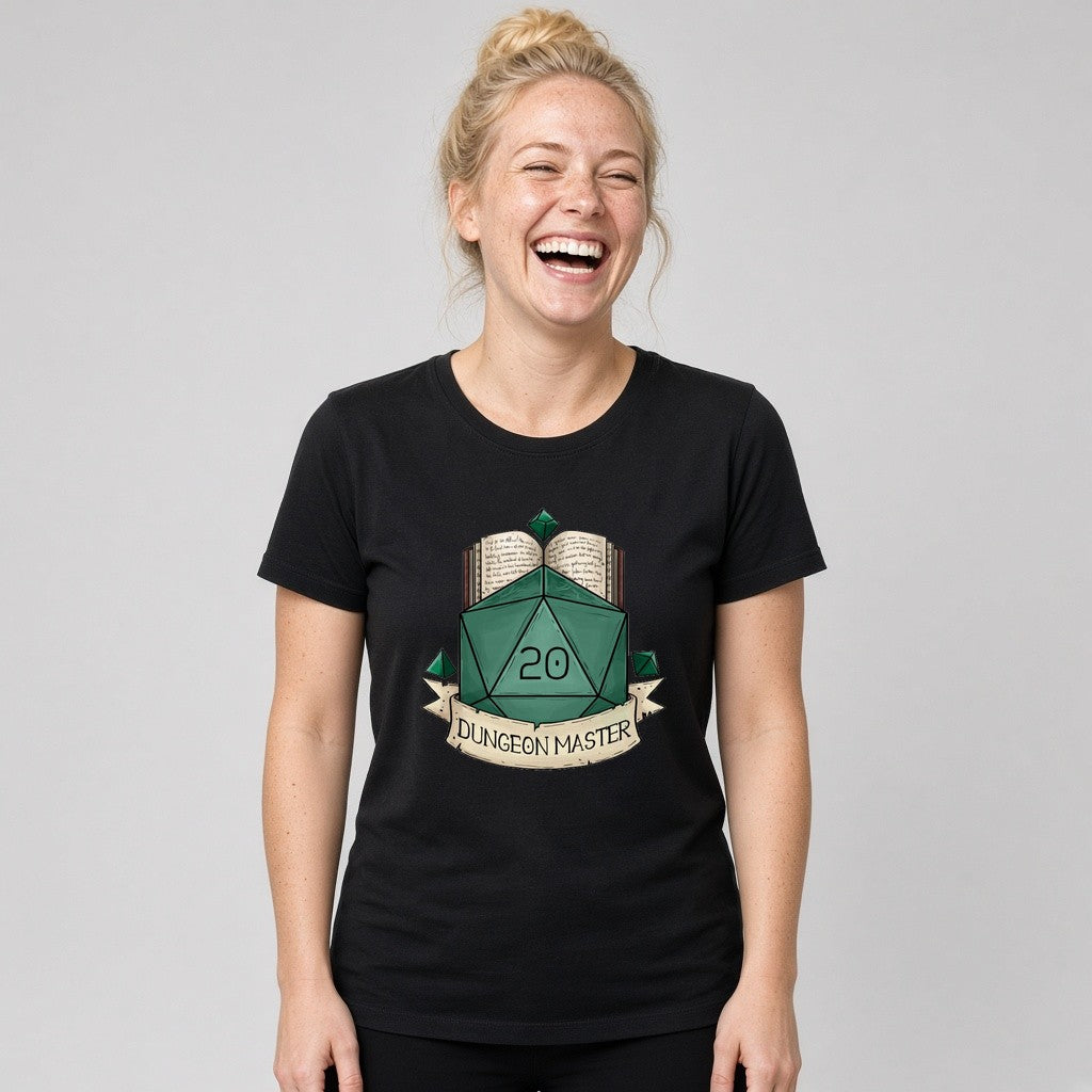 Dungeon Master Book and D20 T-Shirt