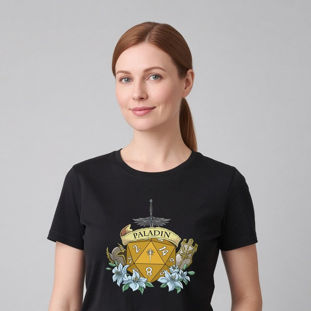 Paladin Dice Crest T-Shirt for D&D Players