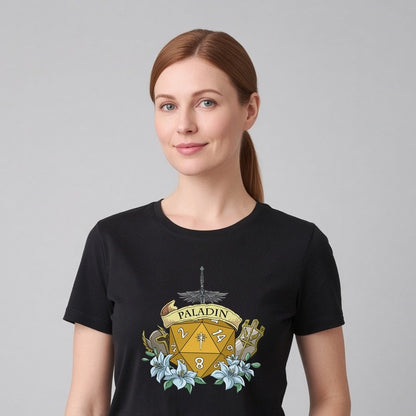 Paladin Dice Crest T-Shirt for D&D Players