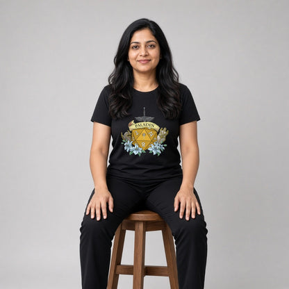 Paladin Dice Crest T-Shirt for D&D Players