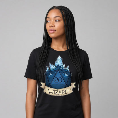 Wizard Class Dice T-Shirt for D&D Players