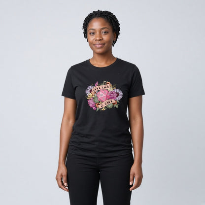 Roll Like a Girl Dice T-Shirt for D&D Players