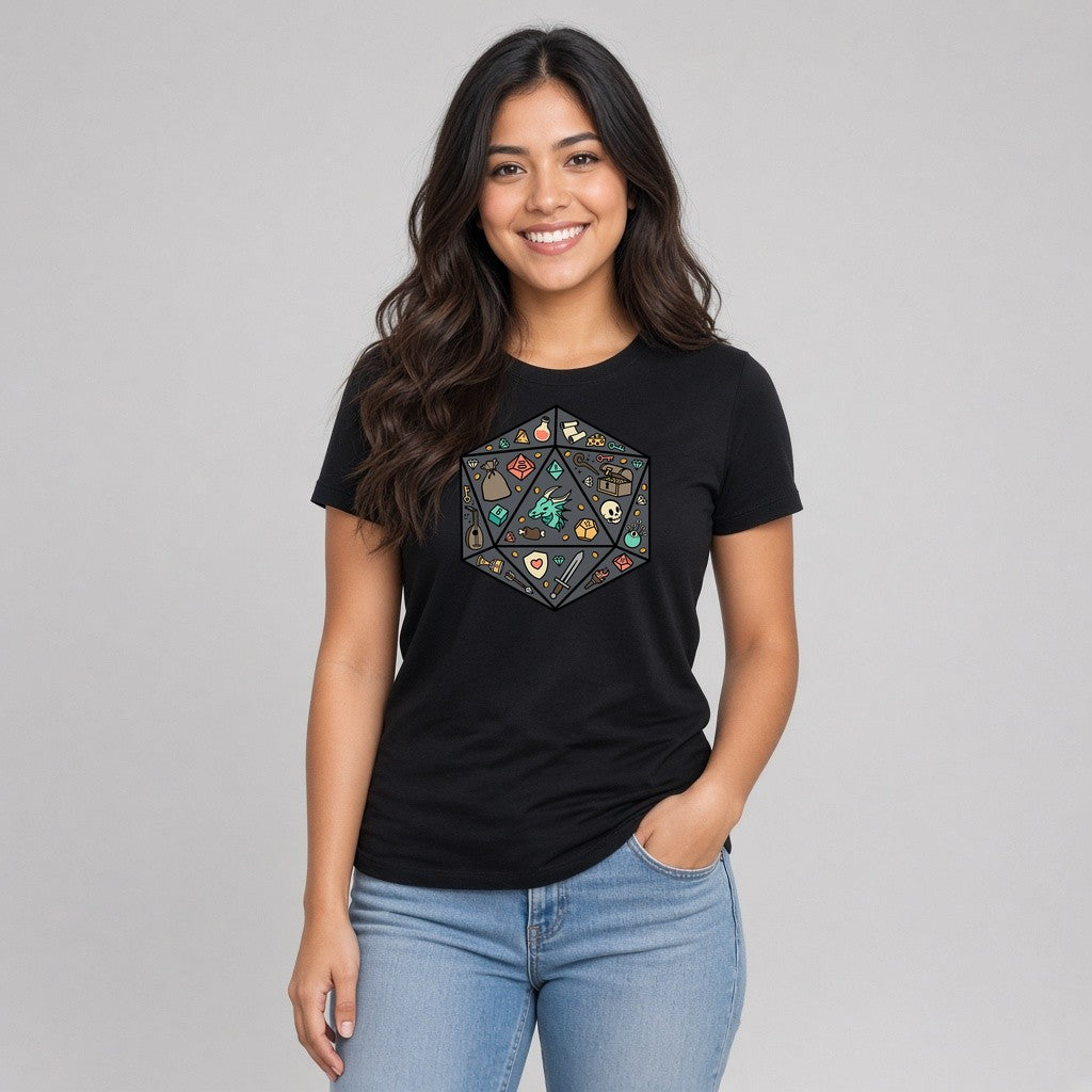 Loot and Dice T-Shirt for D&D Players
