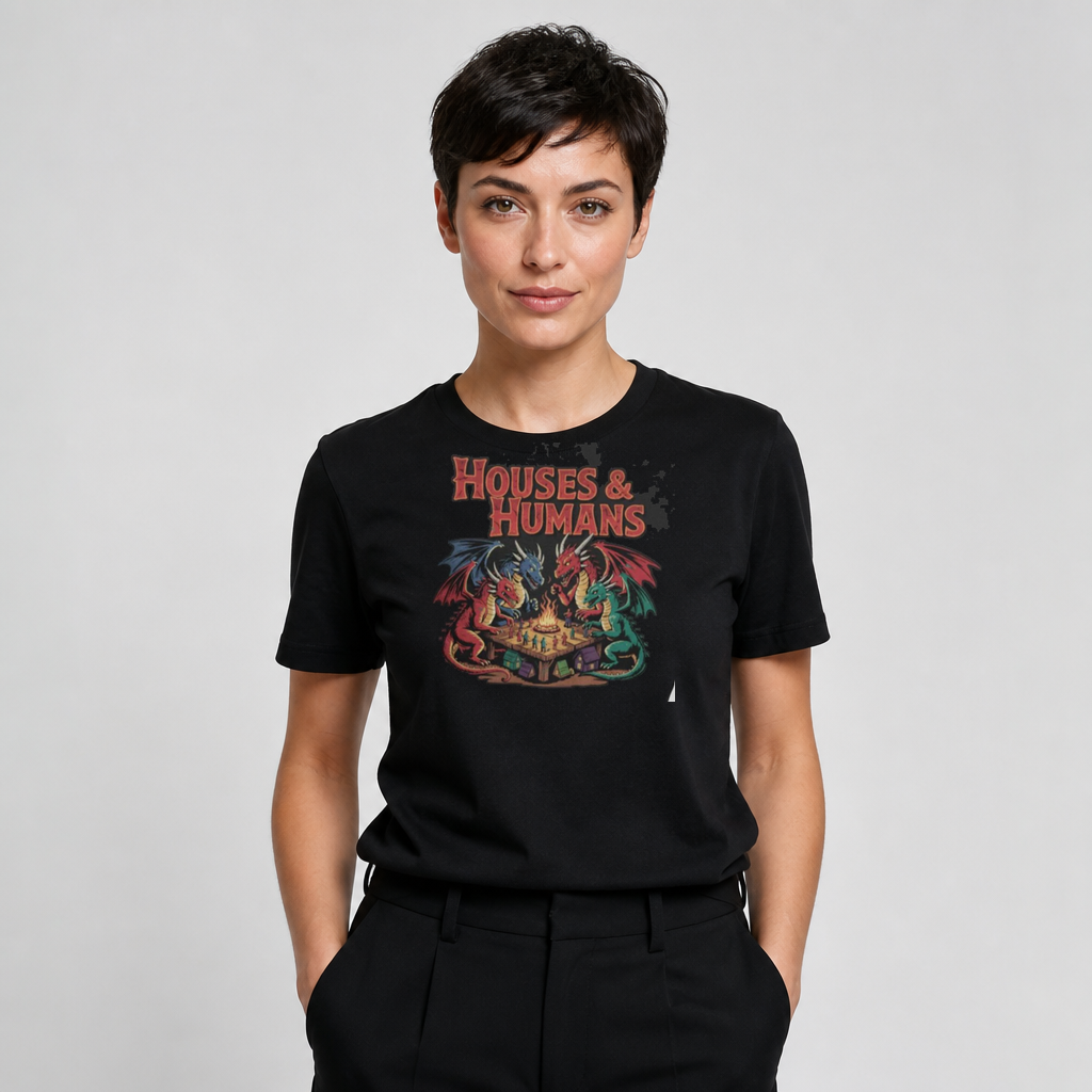 Houses and Humans D&D Gift T-Shirt Dungeons and Dragons