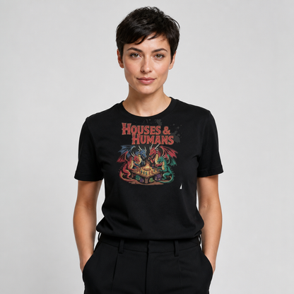 Houses and Humans D&D Gift T-Shirt Dungeons and Dragons