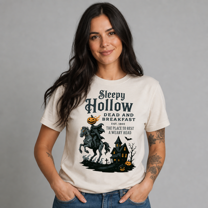 Sleepy Hollow Halloween Dead and Breakfast Headless Horseman T-Shirt