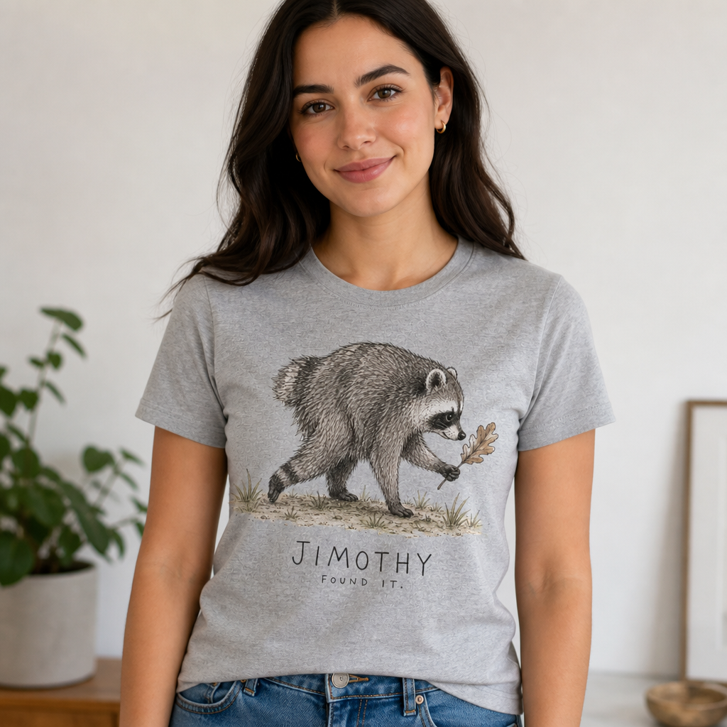 Jimothy Raccoon Found It Comfort Colors Funny Viral Raccoon Meme T-Shirt