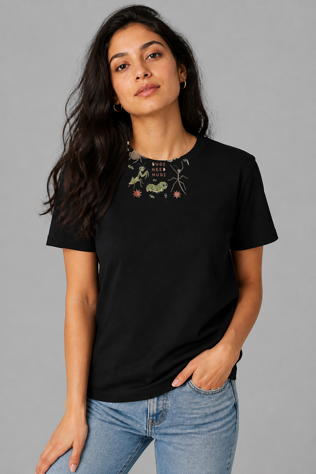 Cute T-Shirt With Insect Friends Bugs Need Hugs Funny T-Shirt
