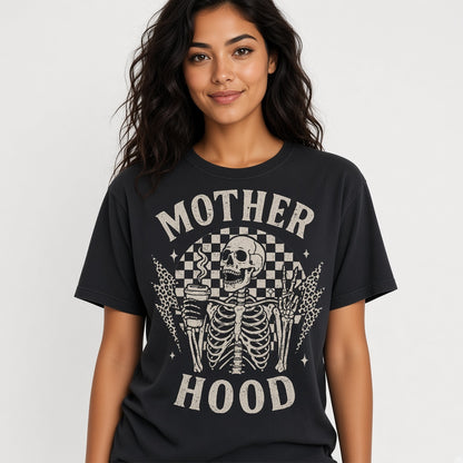 Mother Hood Funny Skeleton T-Shirt for Moms