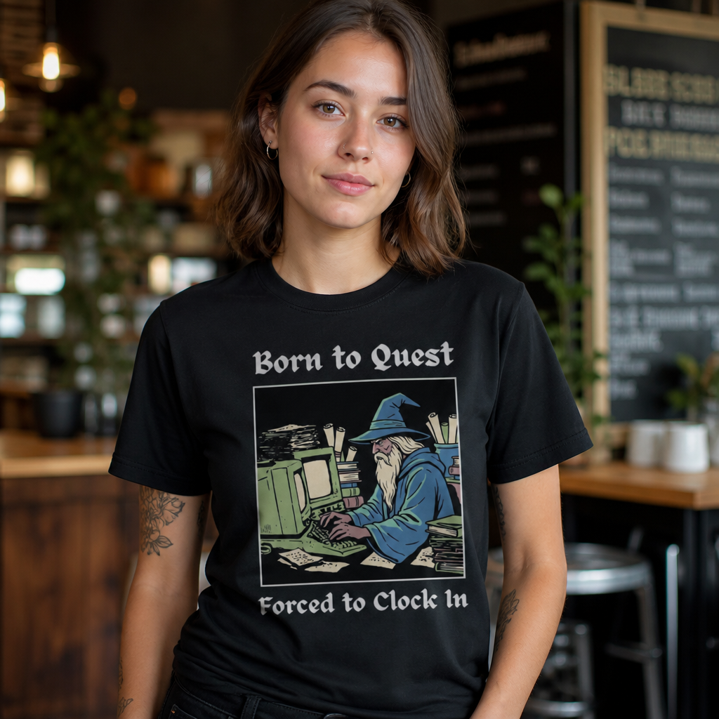 Born to Quest Forced to Clock In T-Shirt
