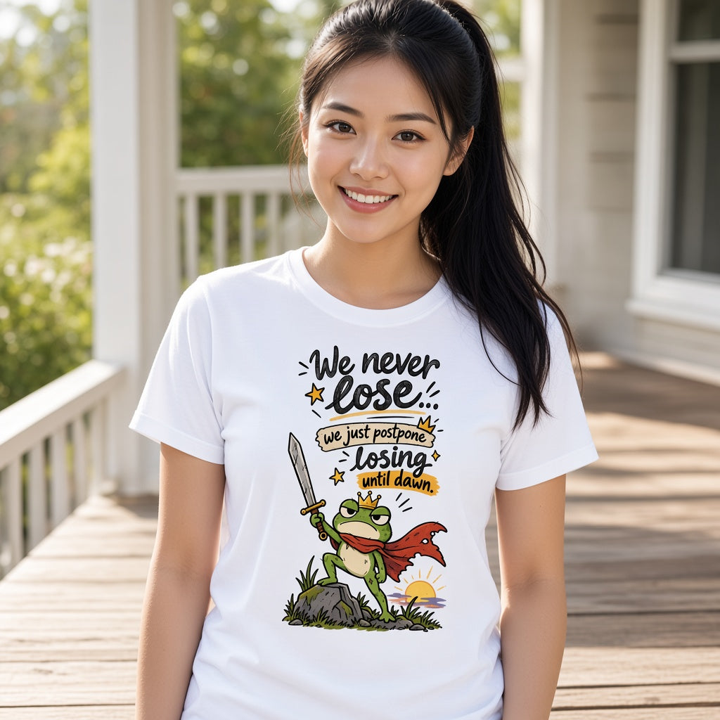 We Never Lose Until Dawn Funny Frog T-Shirt