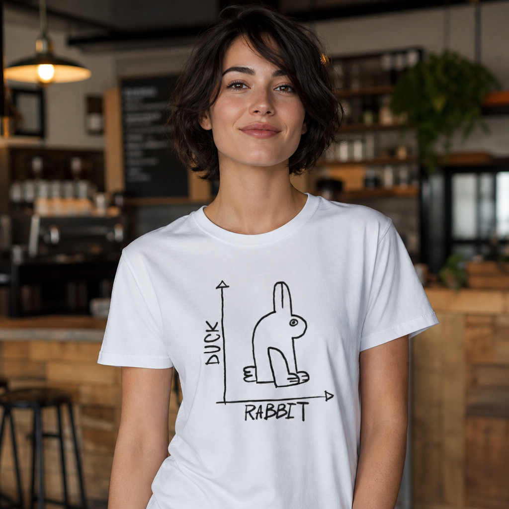 Funny Duck Rabbit Optical Illusion Graph T-Shirt