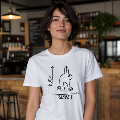Funny Duck Rabbit Optical Illusion Graph T-Shirt