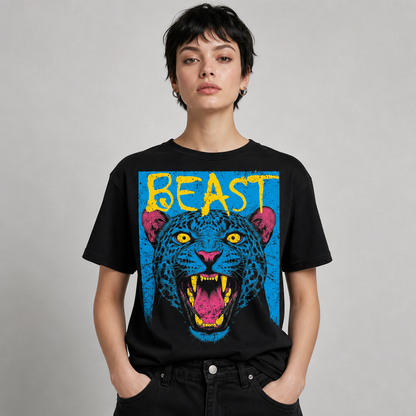 Beast Black Panther Grunge Animal T-Shirt
