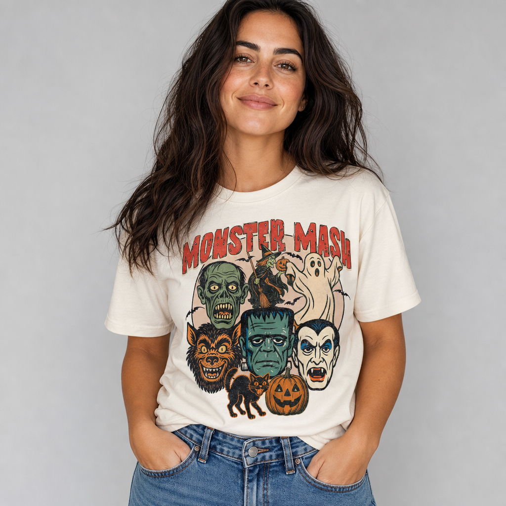 Monster Mash Retro Halloween Theme T-Shirt