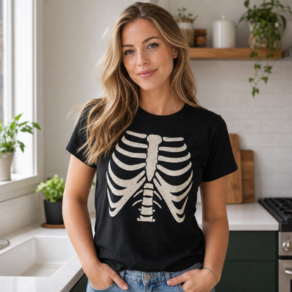 Skeleton Ribcage Scary Halloween Horror Bones T-Shirt