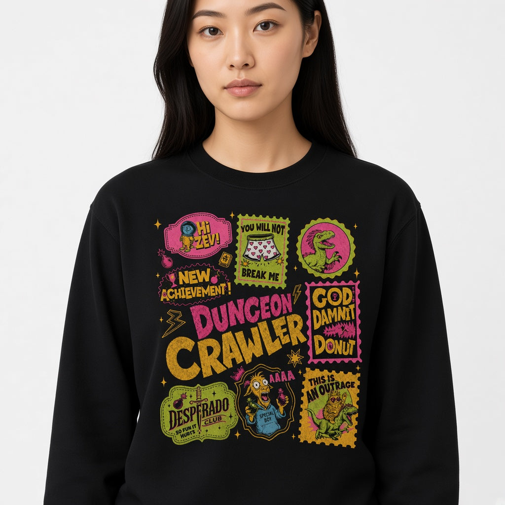 Dungeon Crawler sweatshirt Donut Shirt SciFi Book Fan Apparel Sweatshirt