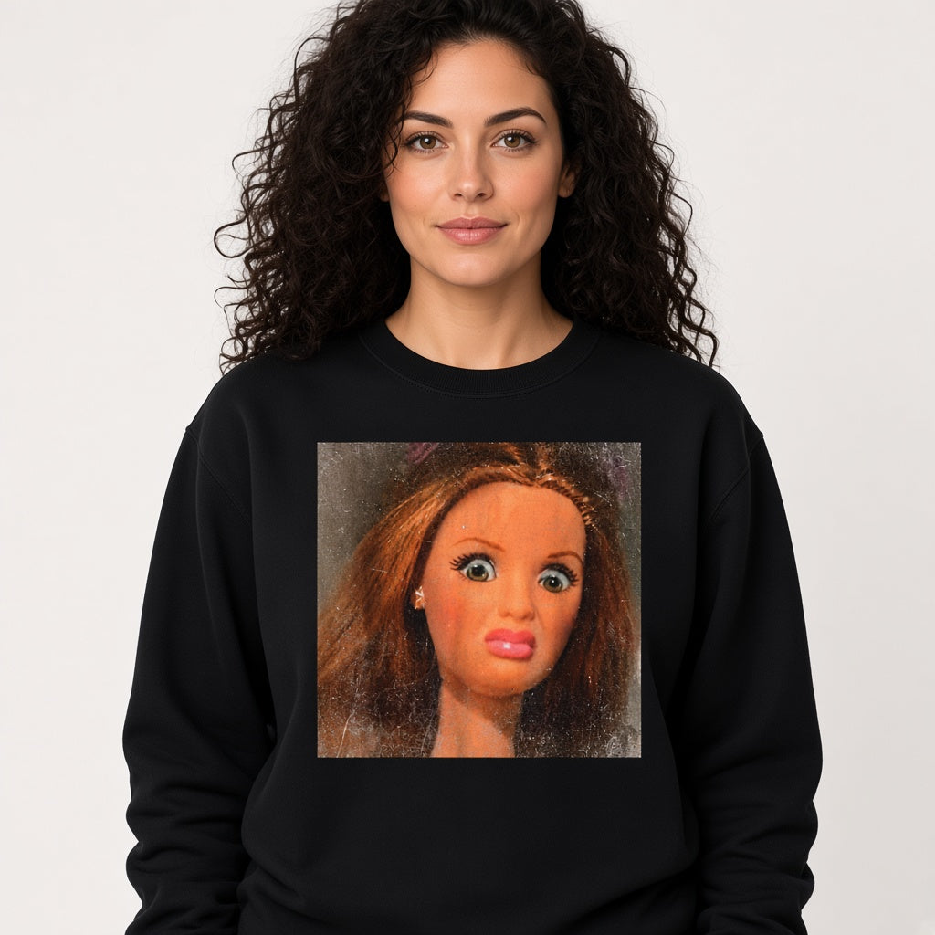 Funny Disgusted Doll Face Meme Sweatshirt
