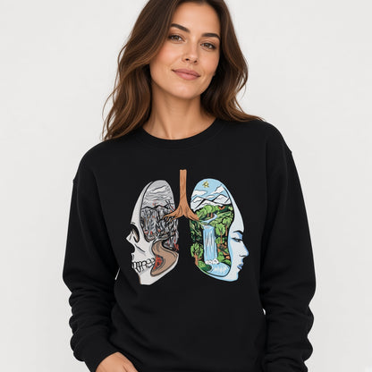 Lungs sweatshirt, funny sweatshirt, graphic shirts, unisex tshirt, printed sweatshirt