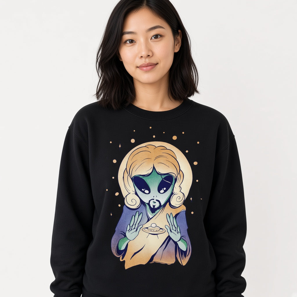 sweatshirt Alien Jesus