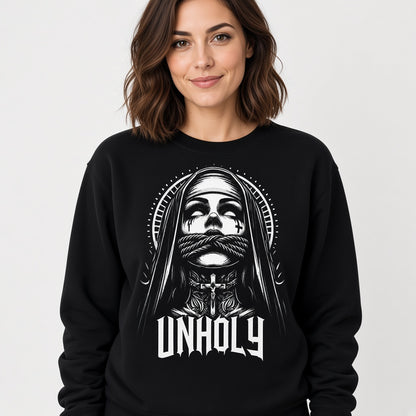 Unholy Nun Gothic Grunge Rock Sweatshirt