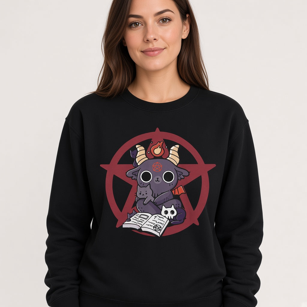 Demon cat Sweatshirt, Funny Unisex sweatshirt