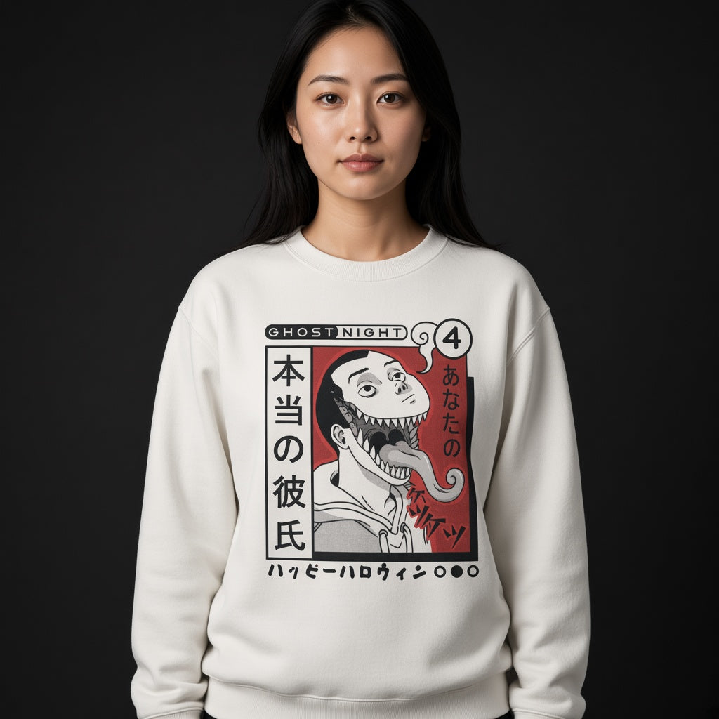 Ghost Night sweatshirt, funny sweatshirt, graphic shirts, Anime unisex tshirt