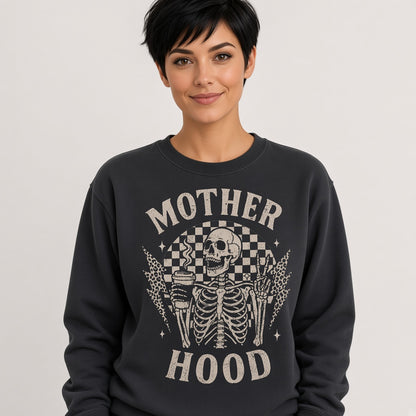 Mother Hood Funny Skeleton Sweatshirt for Moms