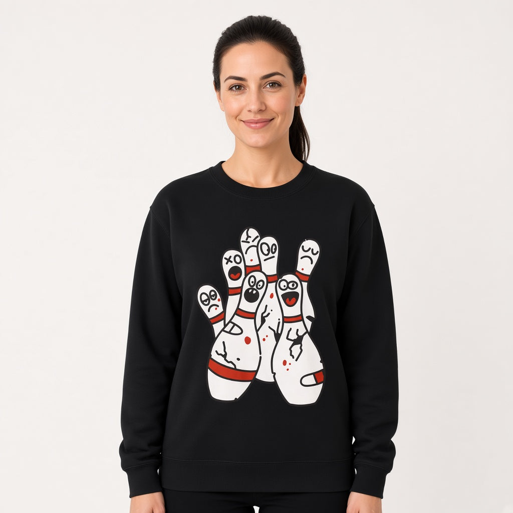 Fun bowling pins sweatshirt, graphic shirts, unisex tshirt, printed sweatshirt