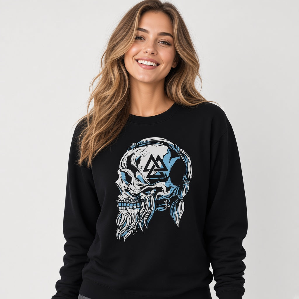 Viking skull sweatshirt, funny sweatshirt, graphic shirts, unisex tshirt, printed sweatshirt