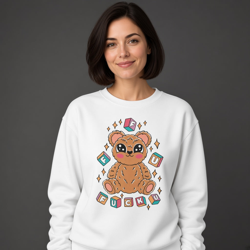 FFU bear sweatshirt, funny sweatshirt, graphic shirts, unisex tshirt, printed sweatshirt