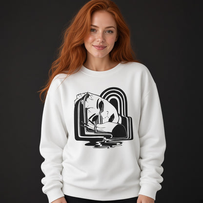 Broken female headsweatshirt, funny sweatshirt, graphic shirts, unisex tshirt, printed sweatshirt