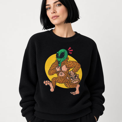 Bigfoot UFO sweatshirt, funny sweatshirt, graphic shirts, unisex tshirt, printed sweatshirt