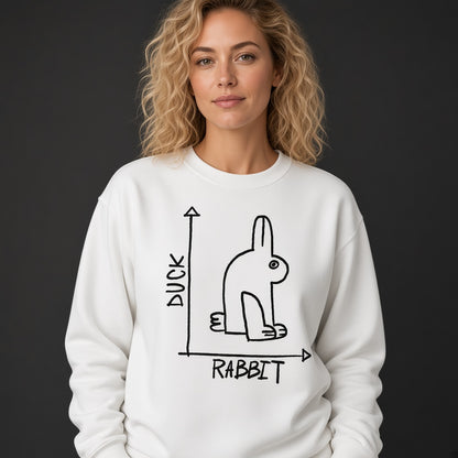 Funny Duck Rabbit Optical Illusion Graph Sweatshirt