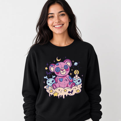sweatshirt Kawaii goth teddybear