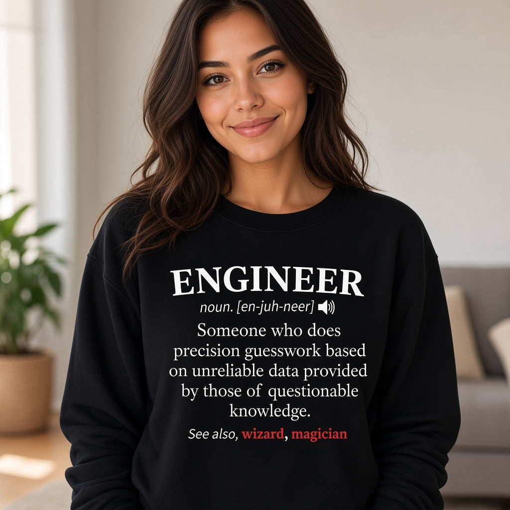 Engineer Definition Funny Dictionary Sweatshirt