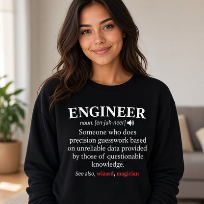 Engineer Definition Funny Dictionary Sweatshirt