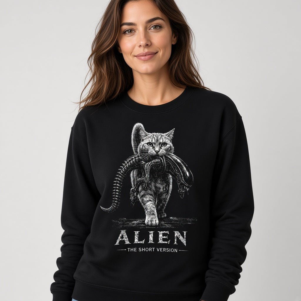 Sweatshirt with a Cat from the Movie Alien: The Short Version