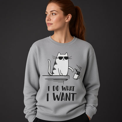 Cat I Do What I Want Funny Sweatshirt, Funny Unisex sweatshirt